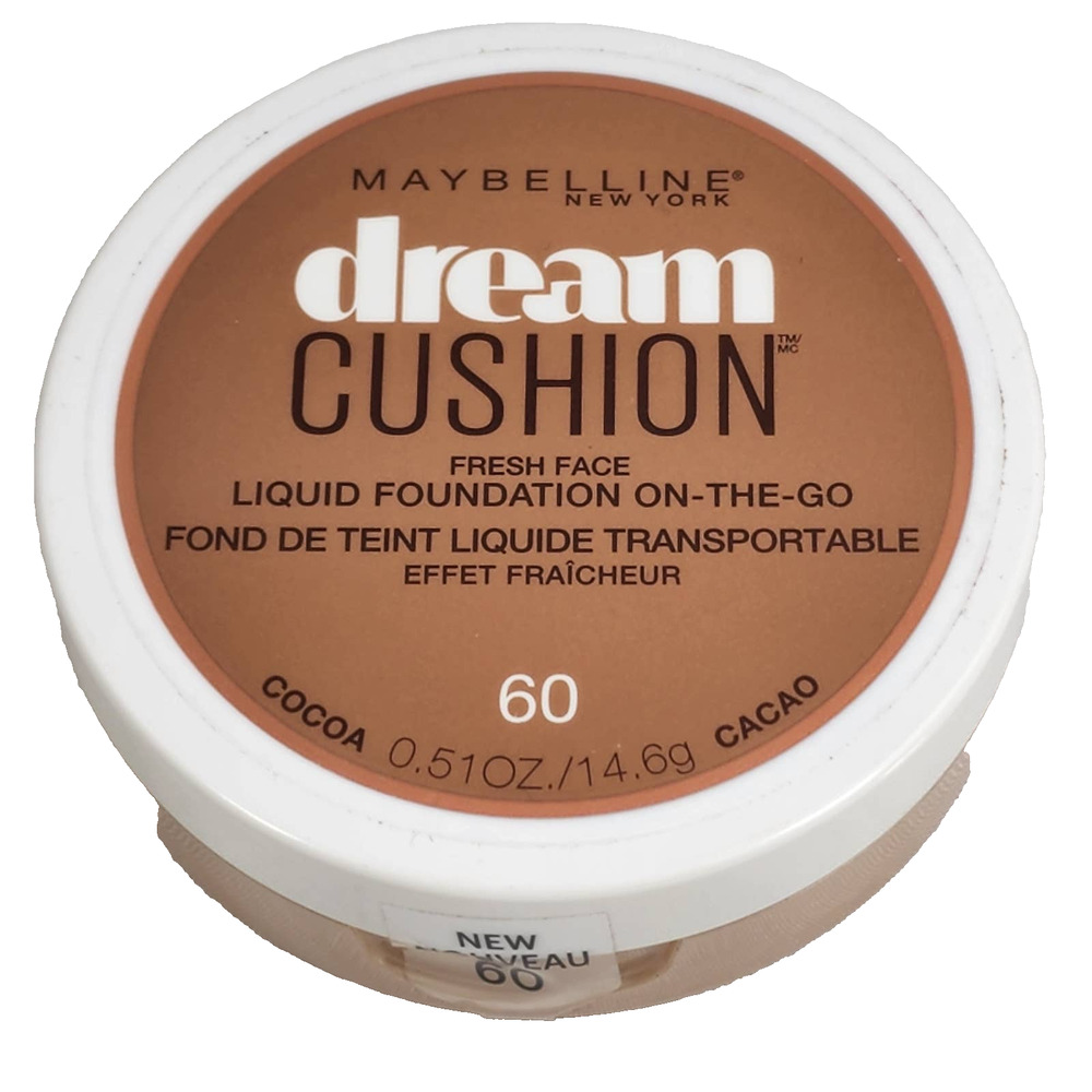 Liquid Foundation On-The-Go Color #60 Cocoa Maybelline Dream Cushion No Exp Gift